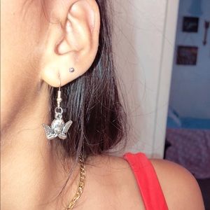 Silver Angel earrings!!